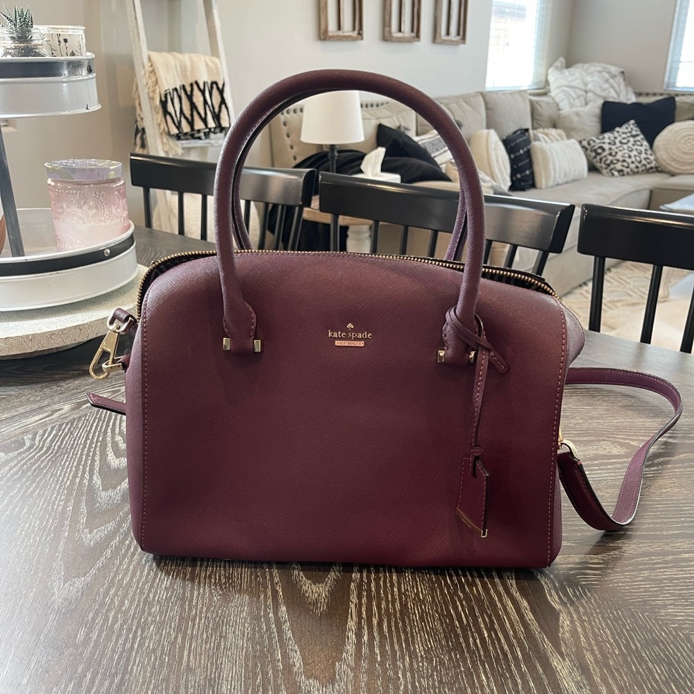 Large Burgundy plum Kate Spade Purse
